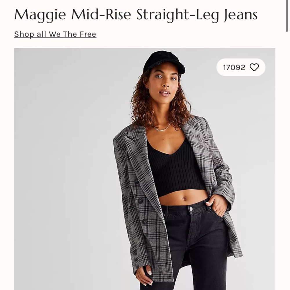 Free People Maggie Mid-Rise Straight-Leg Jeans